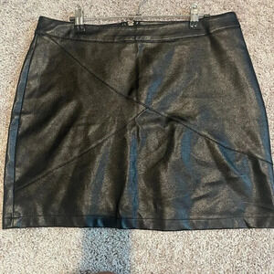 Guanyy Faux Leather Skirt Womens Extra Large Black High Waisted